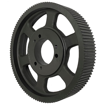 B&B Manufacturing QD112-8M-50, Timing Pulley, Cast Iron, Black Oxide, QD112-8M-50